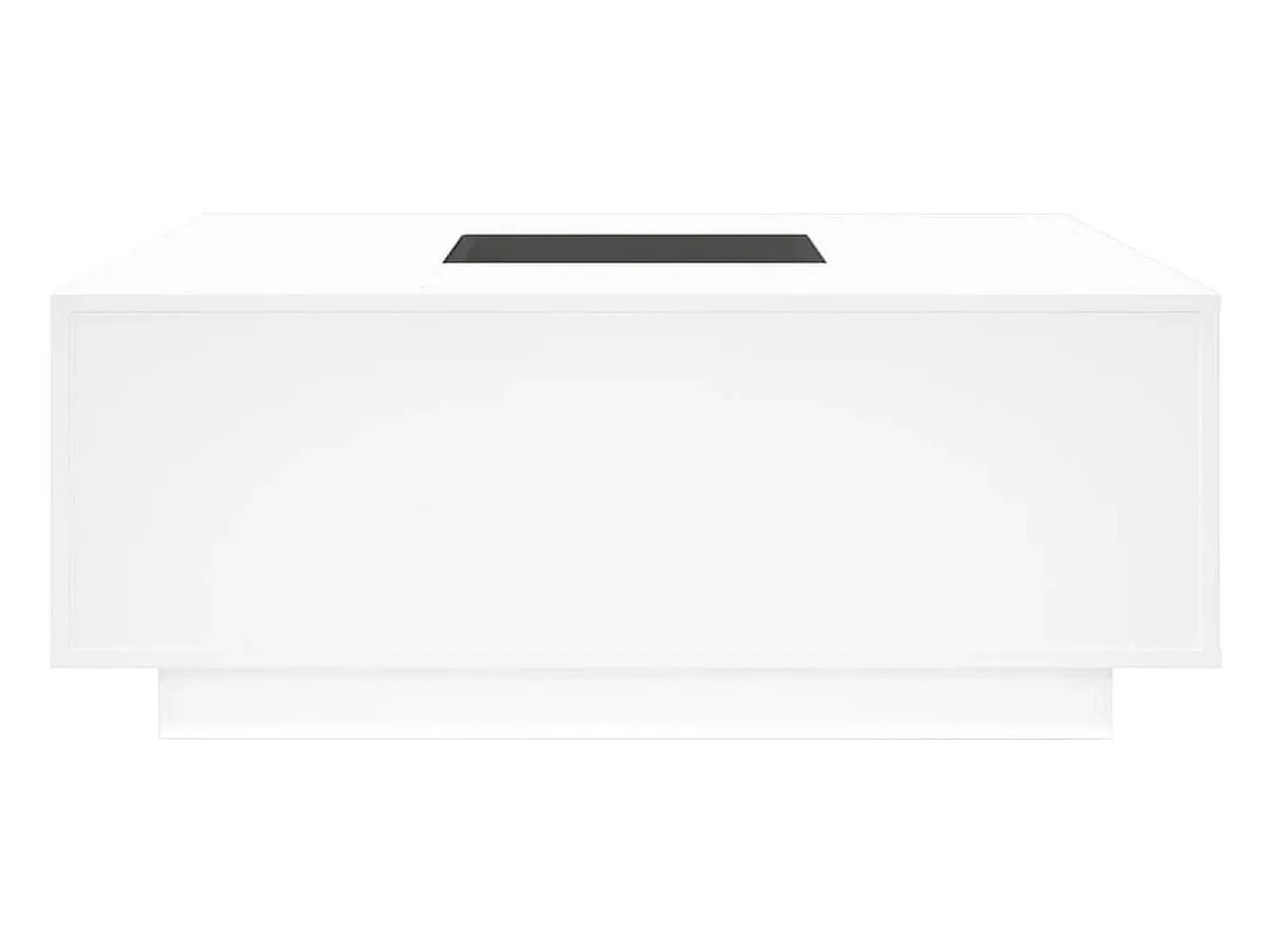 Mesa de centro con LED Infinity blanca 100x100x40 cm