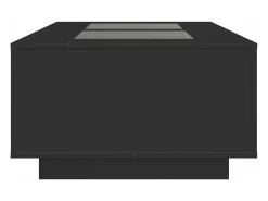 Mesa de centro con LED Infinity negra 116x69x40 cm