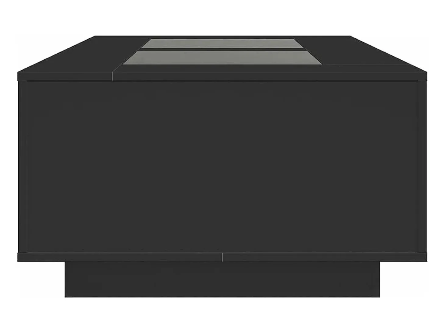 Mesa de centro con LED Infinity negra 116x69x40 cm
