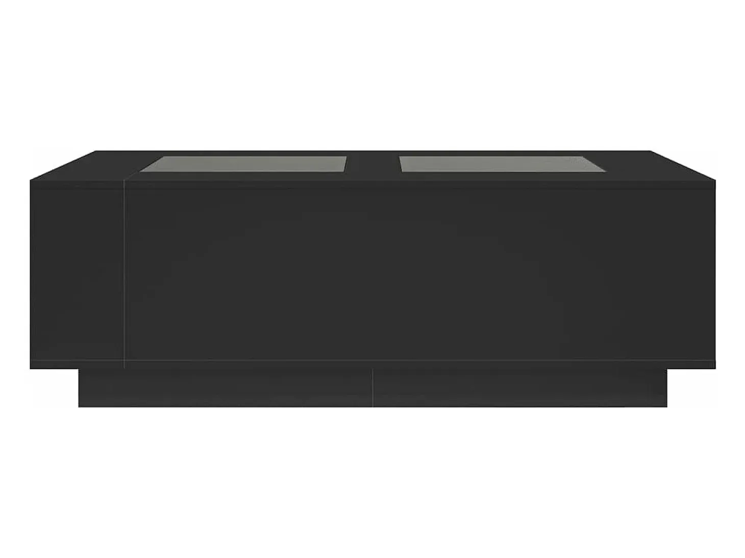 Mesa de centro con LED Infinity negra 116x69x40 cm