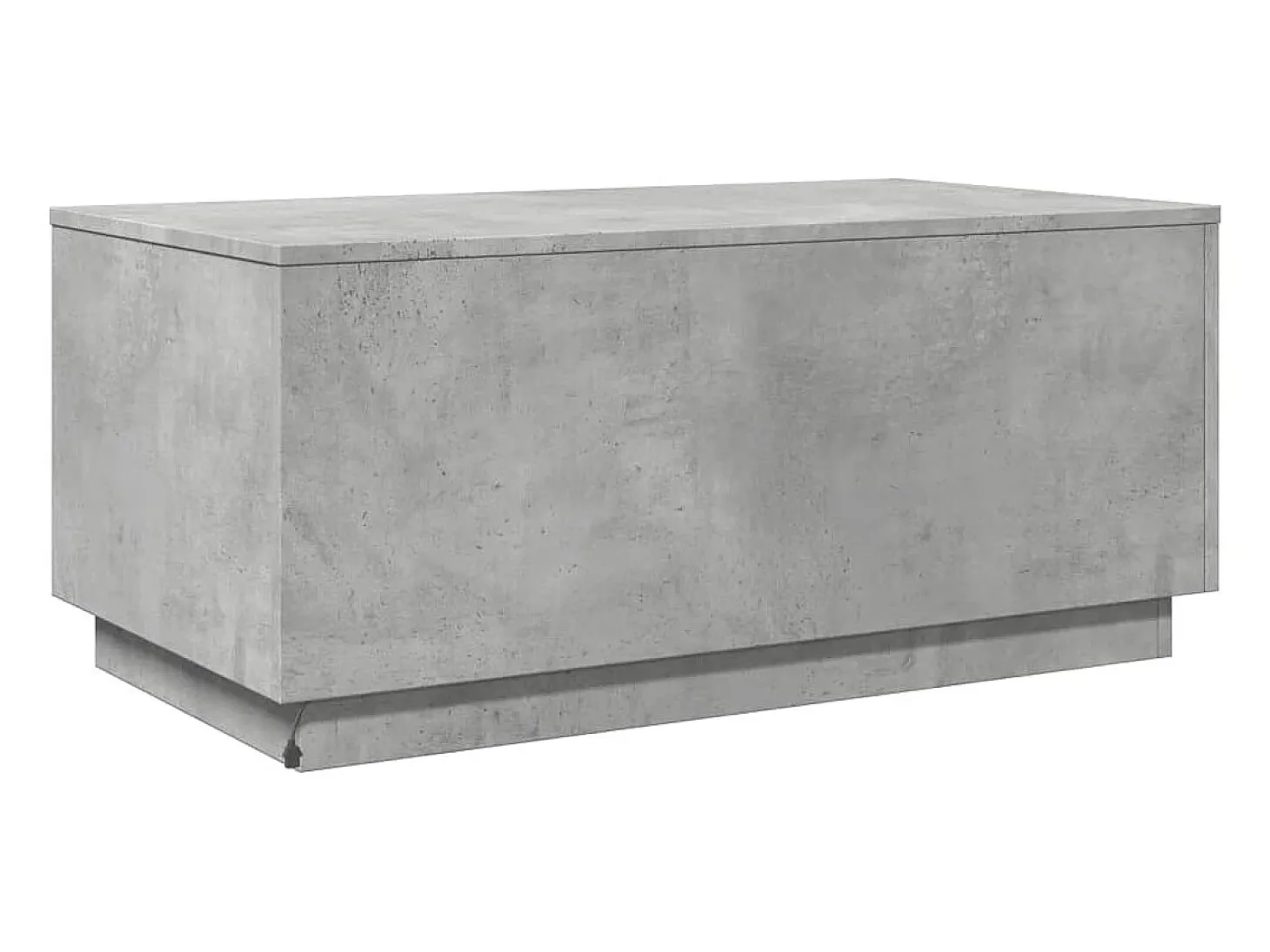 Mesa de centro con luces LED gris hormigón 90x50x40 cm
