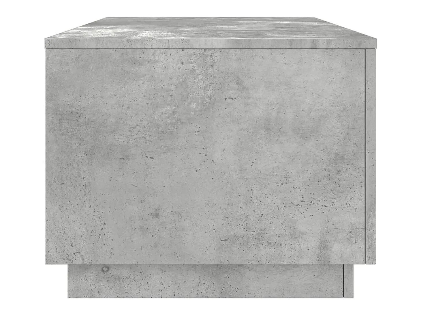 Mesa de centro con luces LED gris hormigón 90x50x40 cm