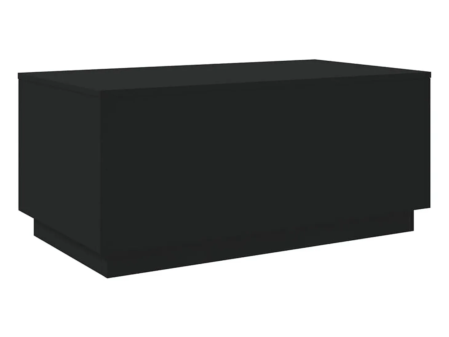 Mesa de centro con luces LED negro 90x50x40 cm