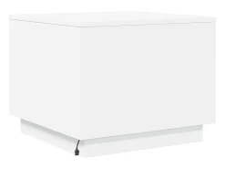 Mesa de centro con luces LED blanco 50x50x40 cm