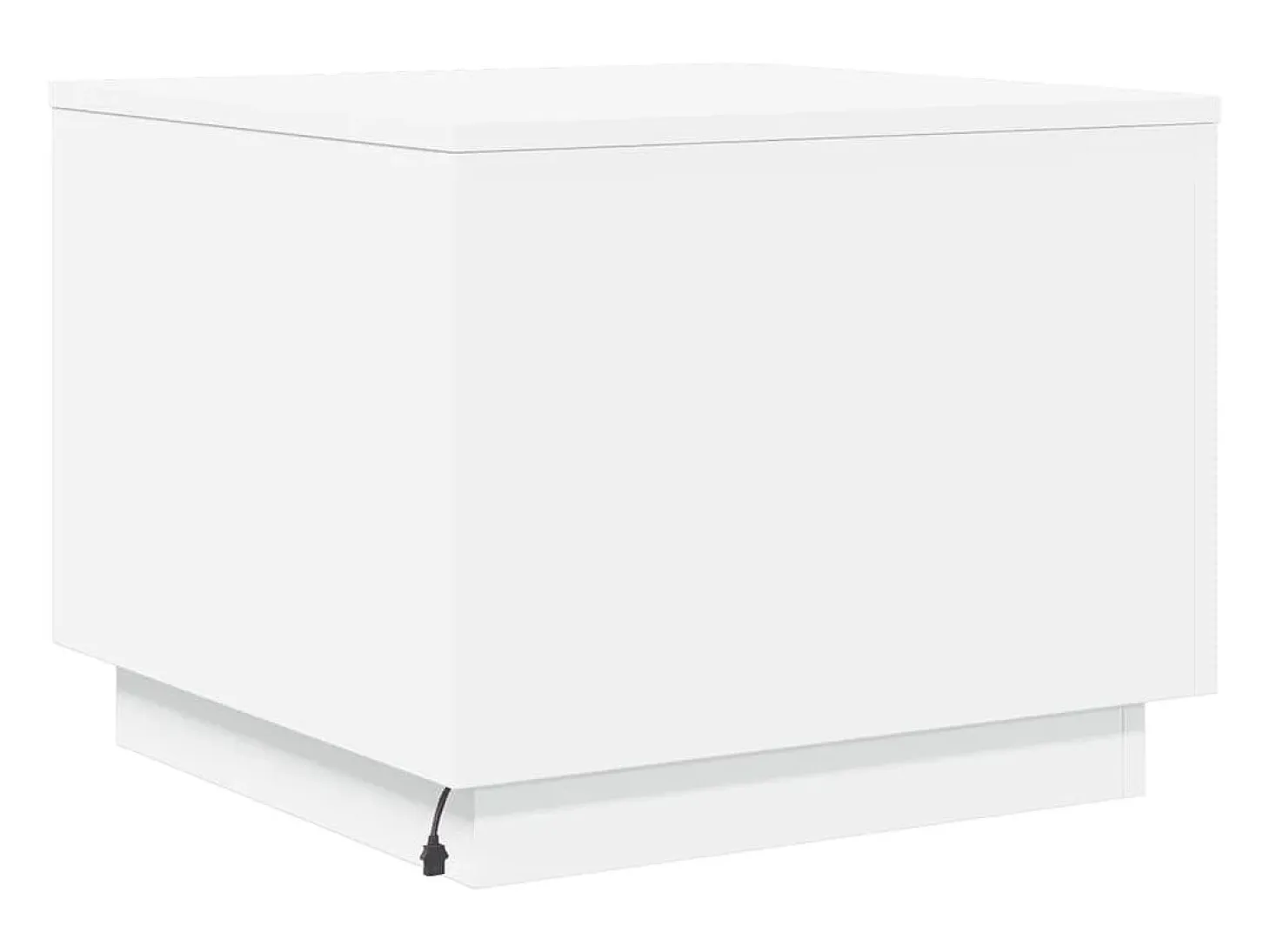 Mesa de centro con luces LED blanco 50x50x40 cm