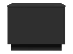 Mesa de centro con luces LED negro 50x50x40 cm