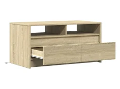 Mesa de centro con luces LED madera de ingeniería roble Sonoma