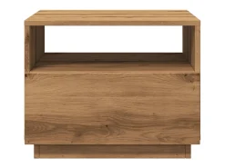 Mesa de centro con luces LED roble artesanal 50x49x40 cm