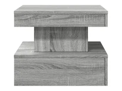 Mesa de centro con luces LED gris Sonoma 50x50x40 cm