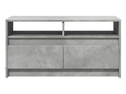 Mesa de centro con luces LED madera de ingeniería gris hormigón