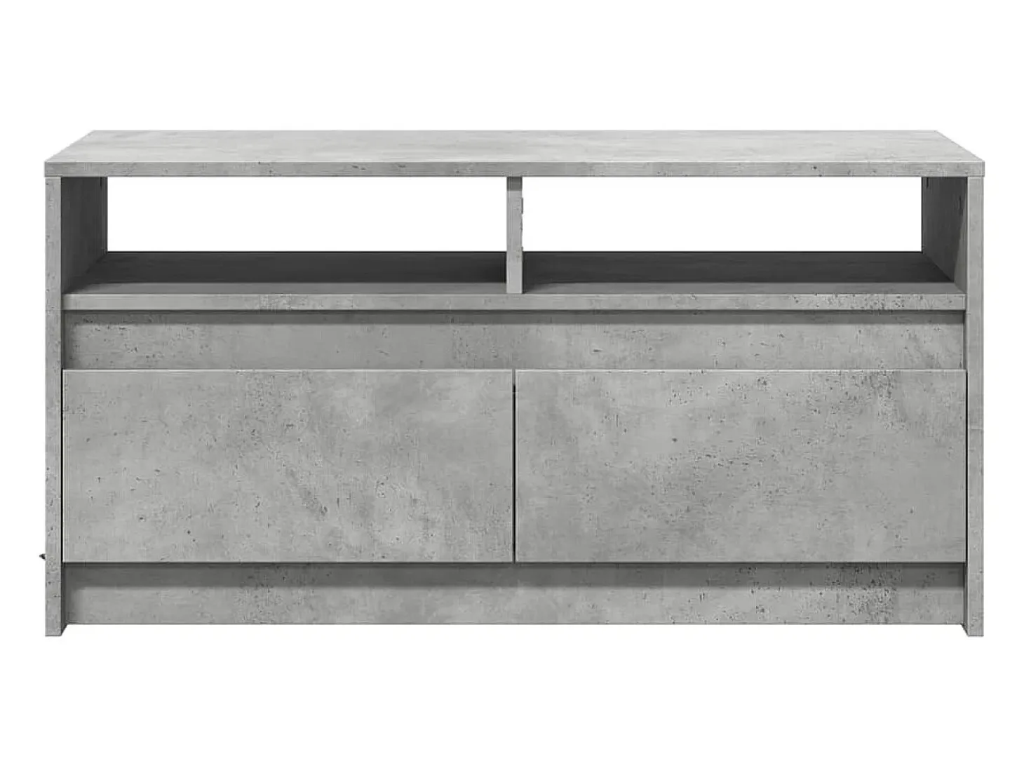 Mesa de centro con luces LED madera de ingeniería gris hormigón