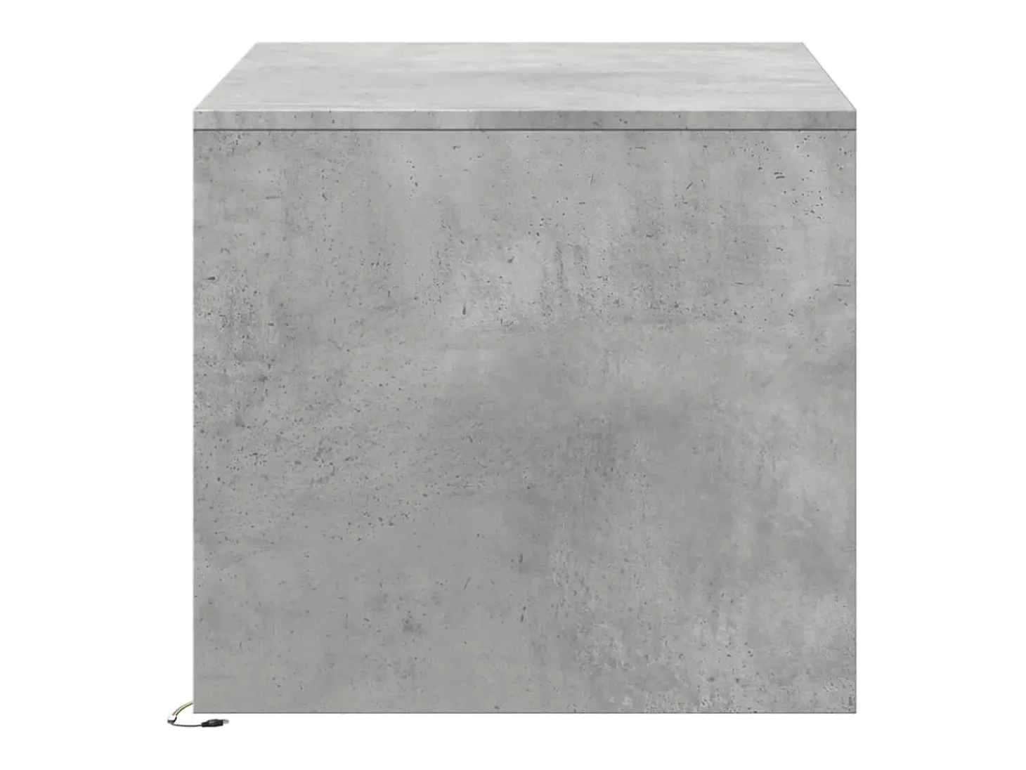 Mesa de centro con luces LED madera de ingeniería gris hormigón