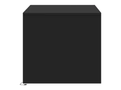 Mesa de centro con luces LED madera de ingeniería negra