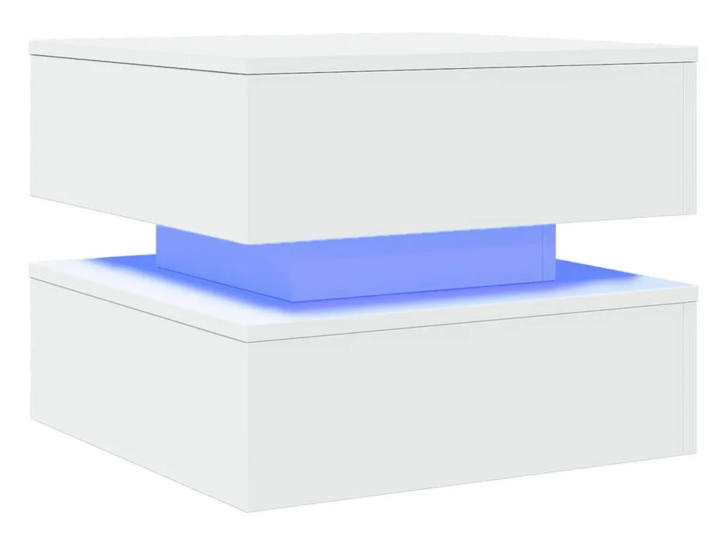 Mesa de centro con luces LED blanco 50x50x40 cm