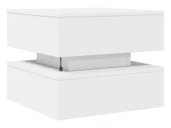 Mesa de centro con luces LED blanco 50x50x40 cm