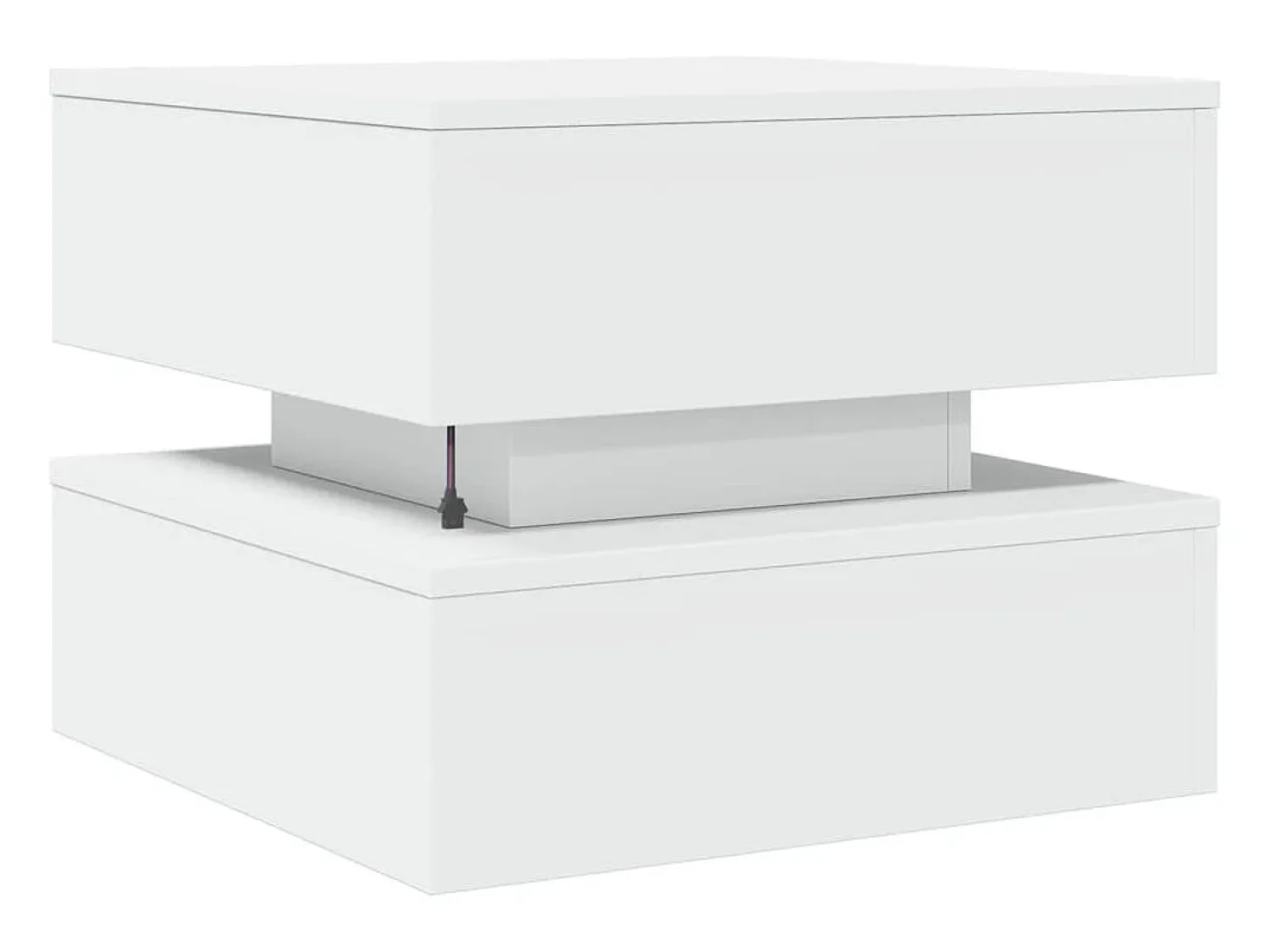 Mesa de centro con luces LED blanco 50x50x40 cm
