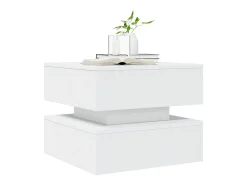 Mesa de centro con luces LED blanco 50x50x40 cm
