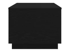 Mesa de centro con luces LED roble negro 90x50x40 cm