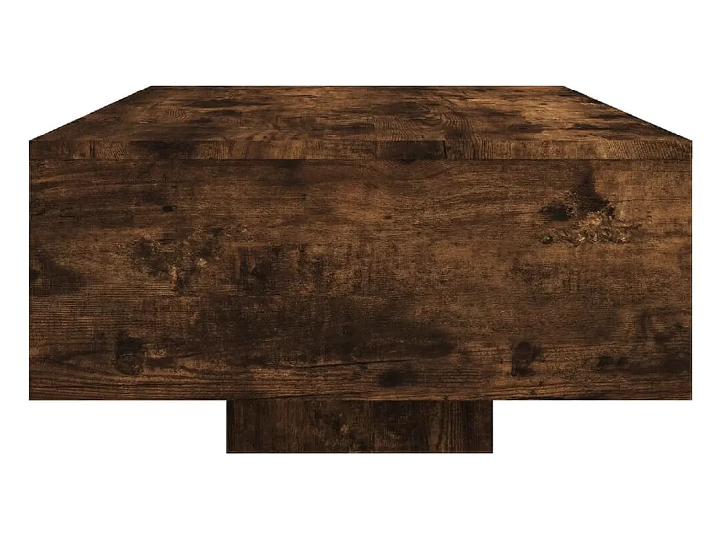 Mesa de centro con luces LED roble ahumado 85x55x31 cm