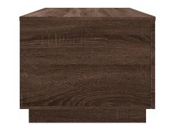 Mesa de centro con luces LED marrón roble 90x50x40 cm