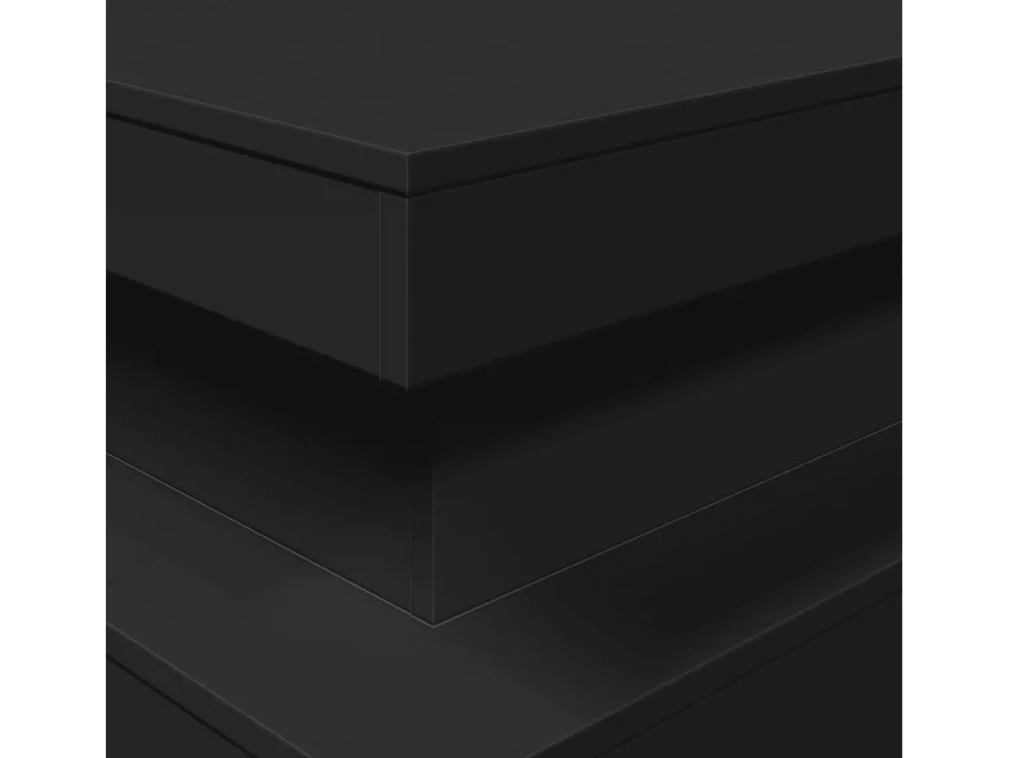 Mesa de centro con luces LED negro 90x50x40 cm