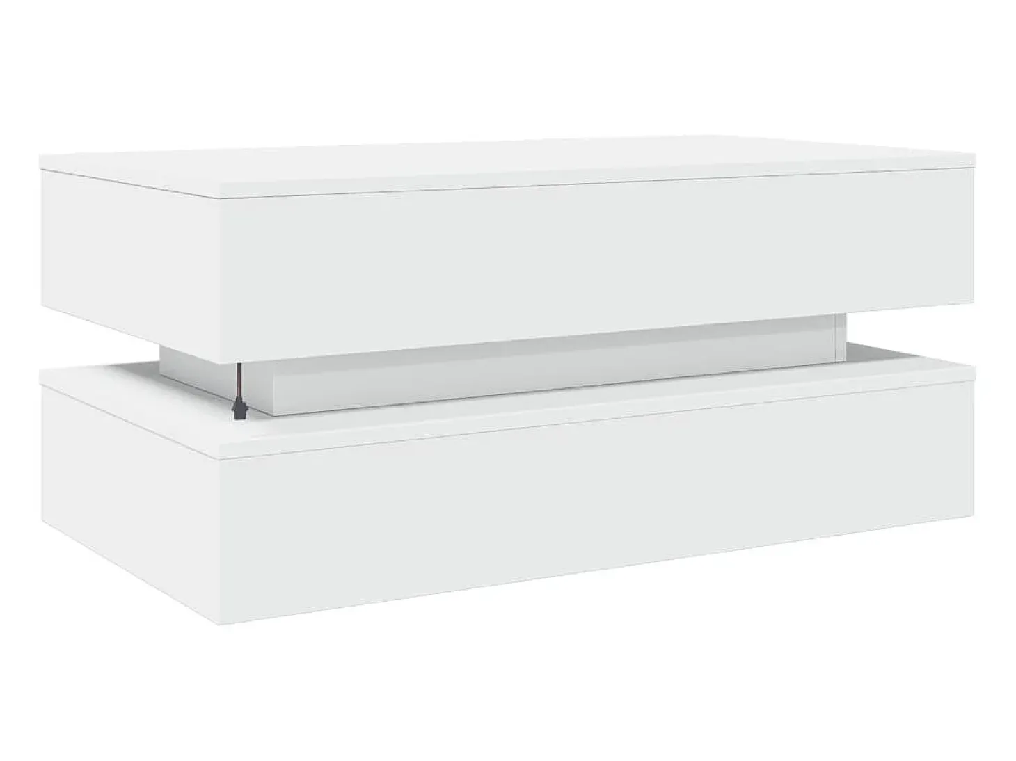 Mesa de centro con luces LED blanco 90x50x40 cm