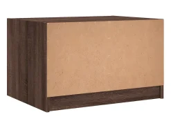 Mesa de centro con puertas de vidrio marrón roble 68x50x42 cm