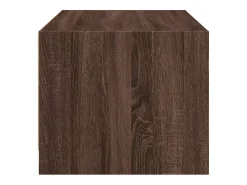 Mesa de centro con puertas de vidrio marrón roble 68x50x42 cm