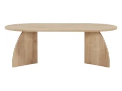 Mesa de centro con tapa ovalada y patas curvas L120 cm - SELENE
