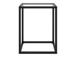 Mesa de centro con vidrio templado negra 40x40x50 cm ES11683
