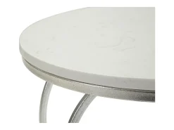 Mesa de Centro Corazón 1, Plata, 40x40x45,5 cm, Kendra Home