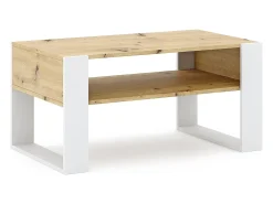 Mesa de centro Cotiba roble artesano / blanco