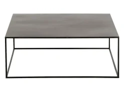 Mesa de centro cuadrada de metal negro Allya L 80 cm