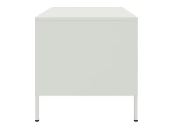 Mesa de centro de acero laminado en frío blanco 68x50x50,5 cm