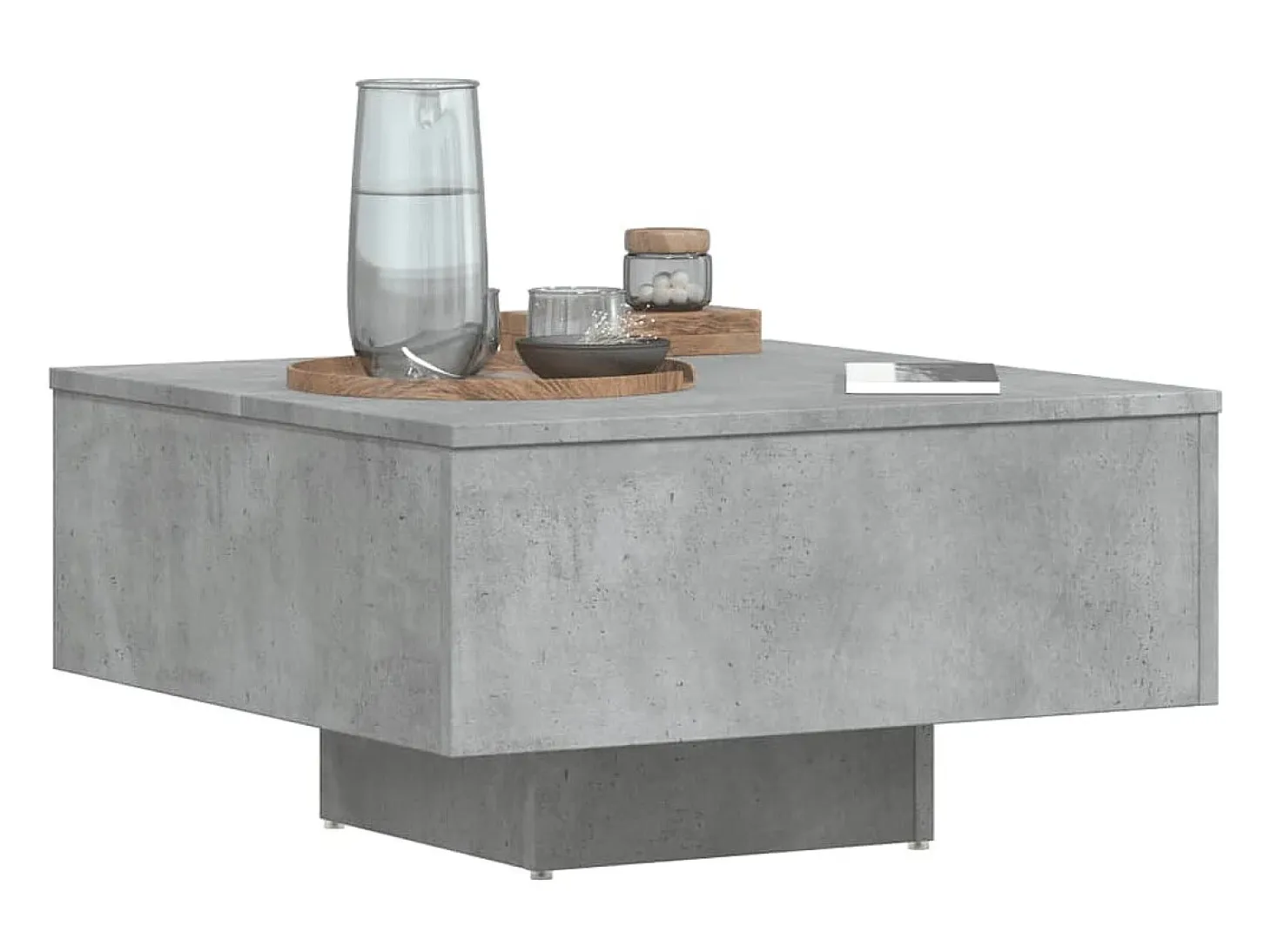 Mesa de centro de aglomerado gris 60x60x31,5 cm