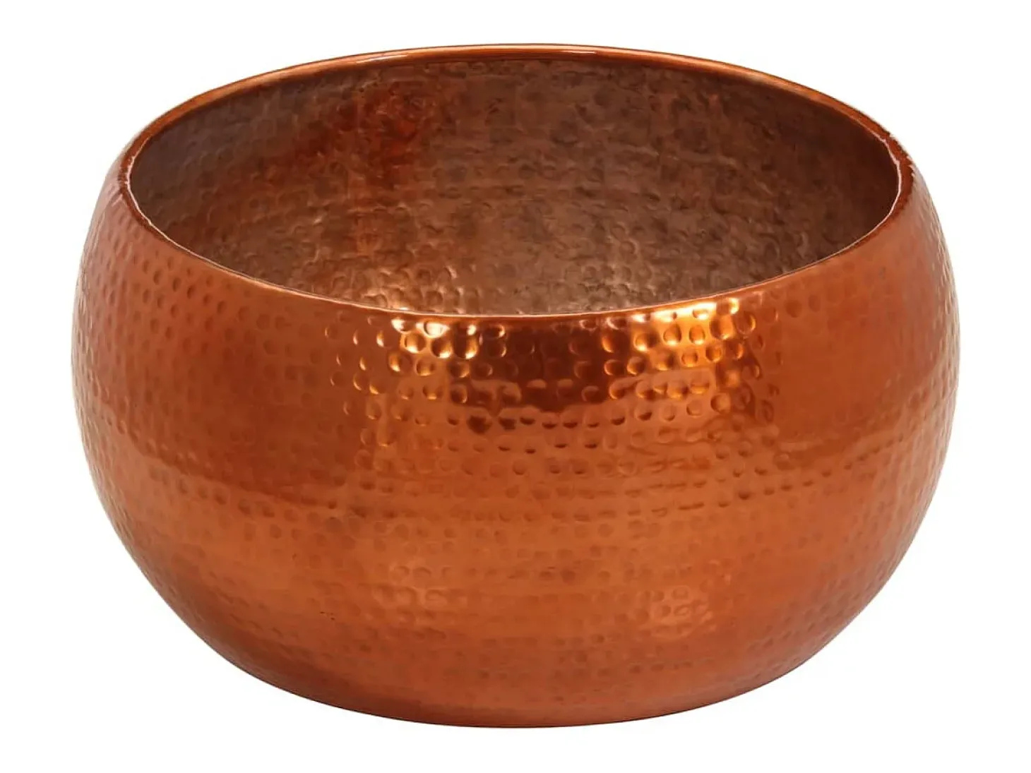 Mesa de centro de aluminio color latón Ø55x28 cm