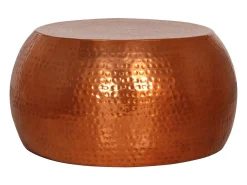 Mesa de centro de aluminio color latón Ø55x28 cm