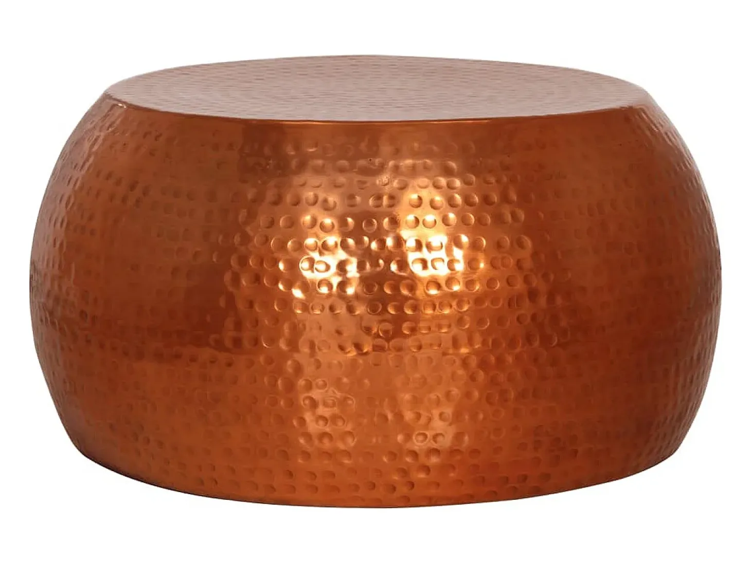 Mesa de centro de aluminio color latón Ø55x28 cm