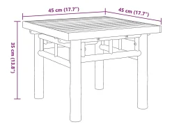 Mesa de centro de bambú 45x45x35 cm