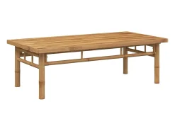 Mesa de centro de bambú 110x55x35 cm