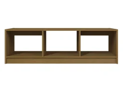 Mesa de centro de madera maciza pino marrón miel 110x50x34 cm