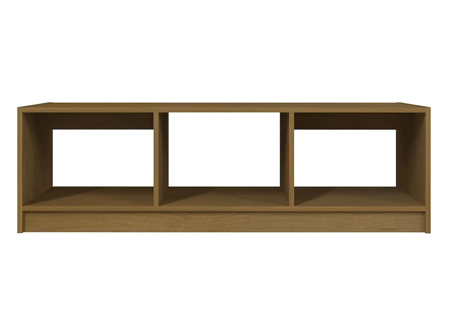 Mesa de centro de madera maciza pino marrón miel 110x50x34 cm