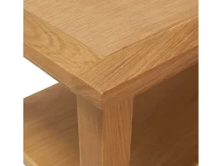 Mesa de centro de madera maciza de roble 90x45x40cm