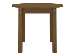 Mesa de centro de madera maciza de pino marrón miel Ø 55x45 cm