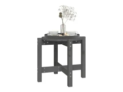 Mesa de centro de madera maciza de pino gris Ø52,5x45 cm ES46392