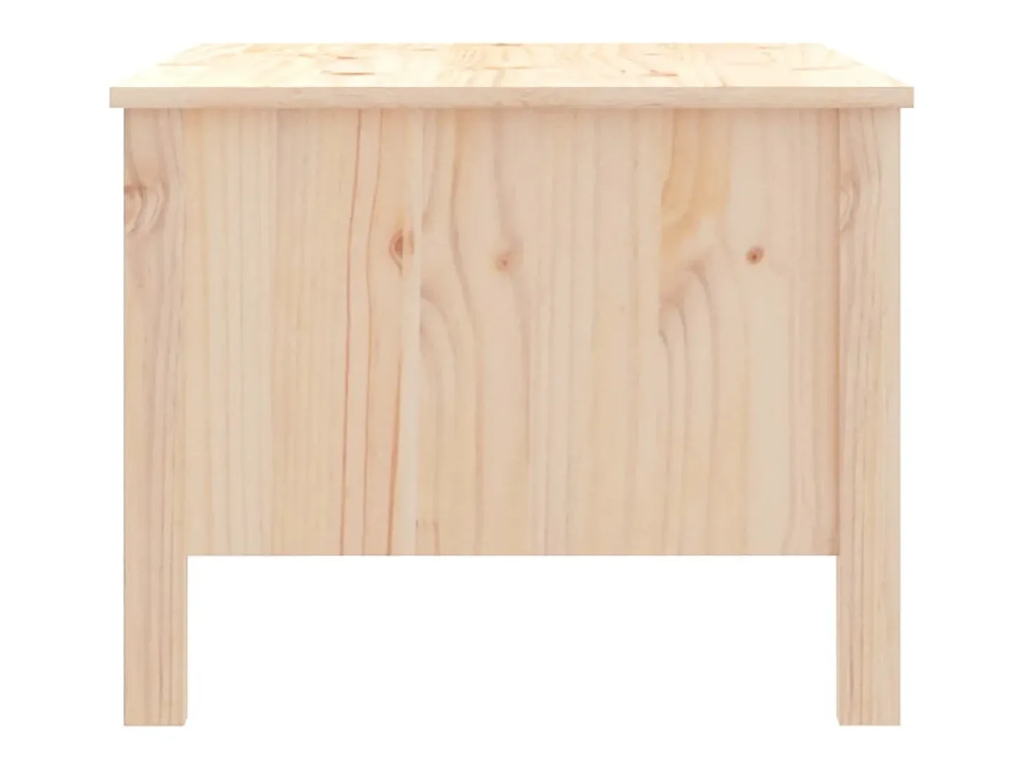 Mesa de centro de madera maciza de pino gris 100x50x40 cm