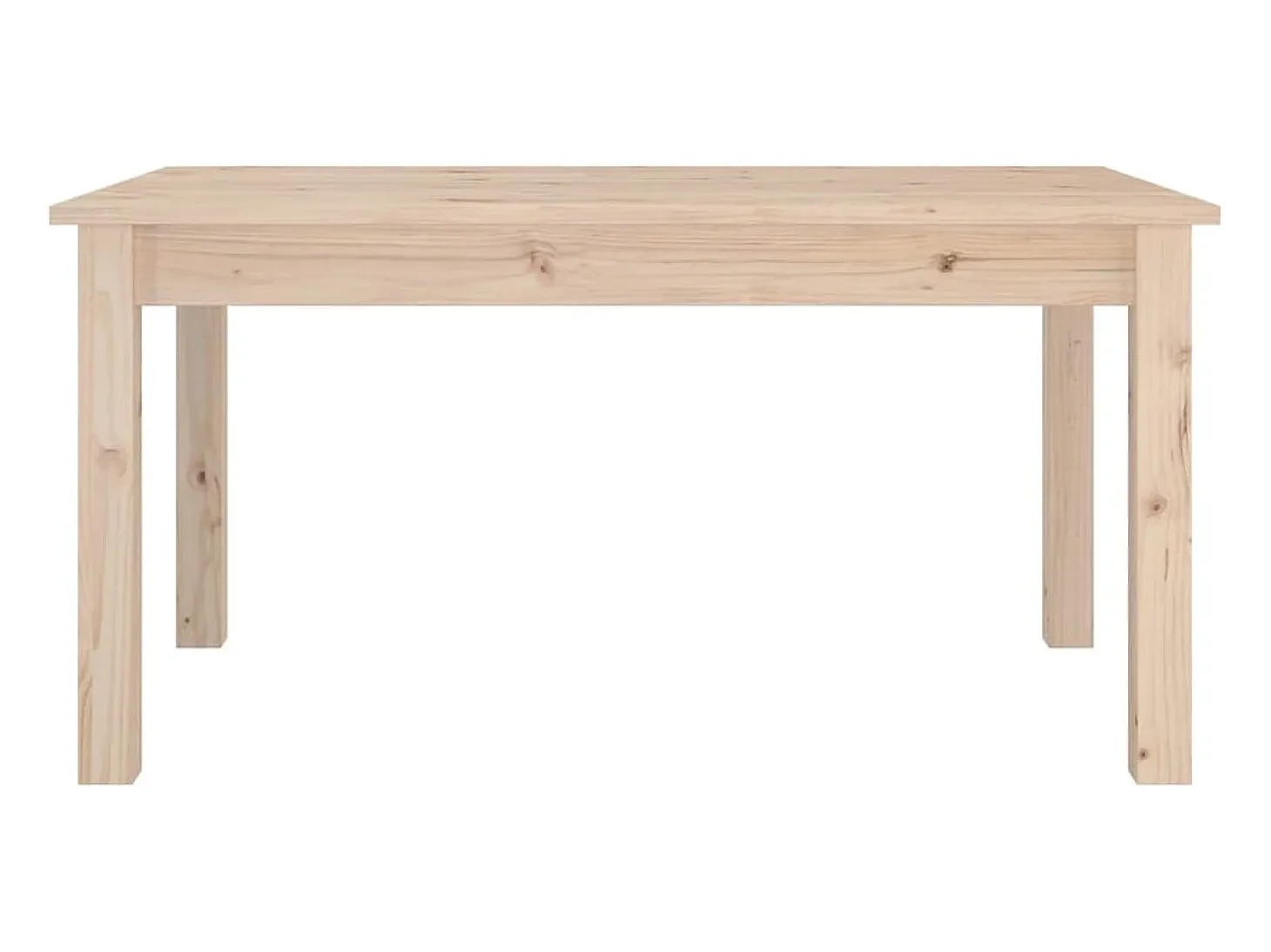 Mesa de centro de madera maciza de pino 80x50x40 cm