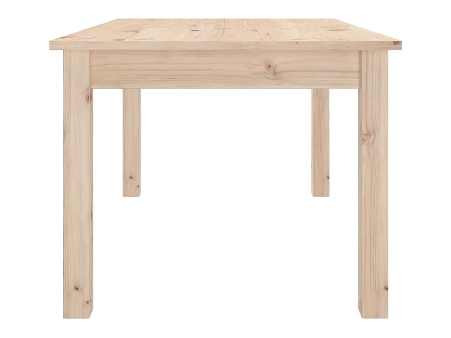 Mesa de centro de madera maciza de pino 80x50x40 cm