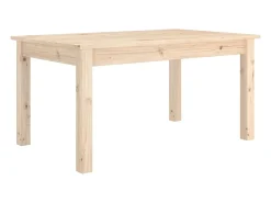 Mesa de centro de madera maciza de pino 80x50x40 cm
