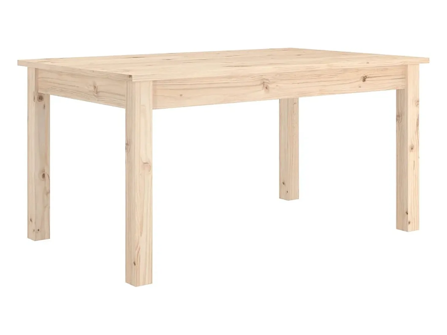 Mesa de centro de madera maciza de pino 80x50x40 cm